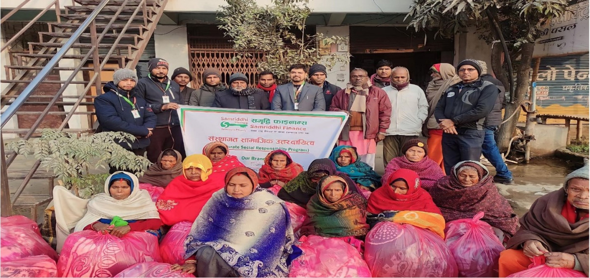 समृद्धि फाइनान्सद्धारा न्यानो कपडा वितरण